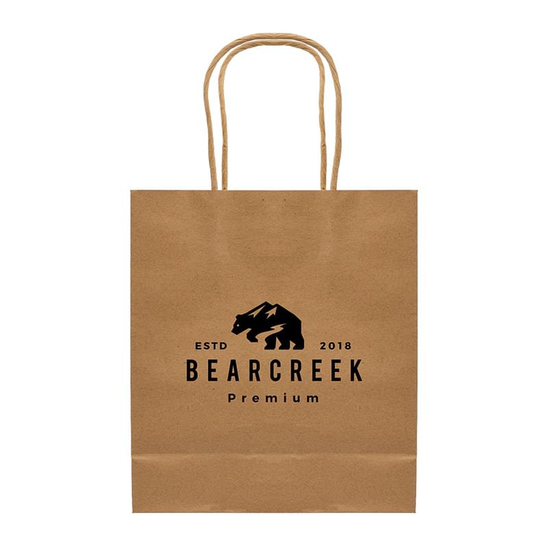 Brown color option for Kraft Paper Bag   7.5"W X 8.3"H