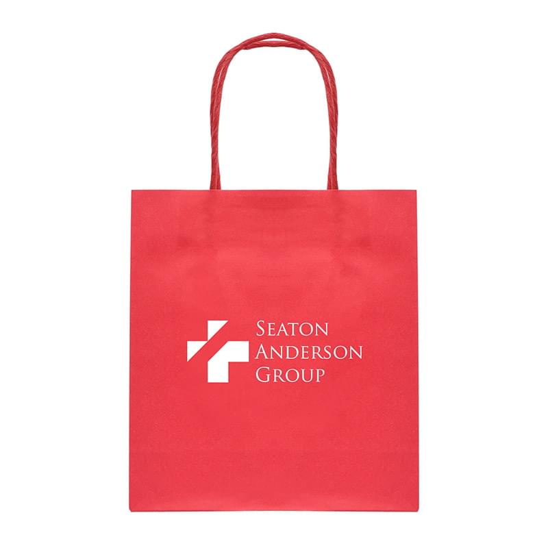 Red color option for Kraft Paper Bag   7.5"W X 8.3"H
