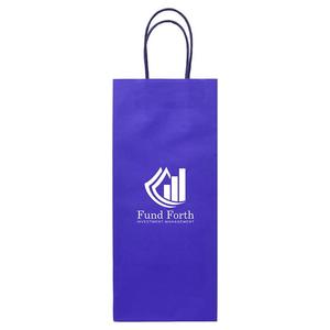 Photo of Kraft Paper Bag For Wine Bottles   5.5"W X 13"H