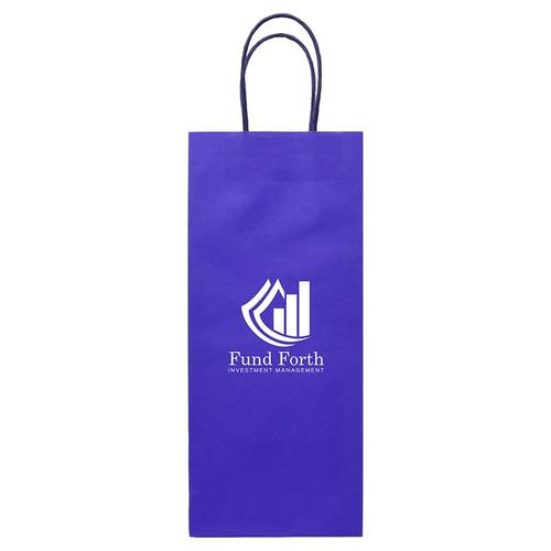 Main photo of Kraft Paper Bag For Wine Bottles   5.5"W X 13"H