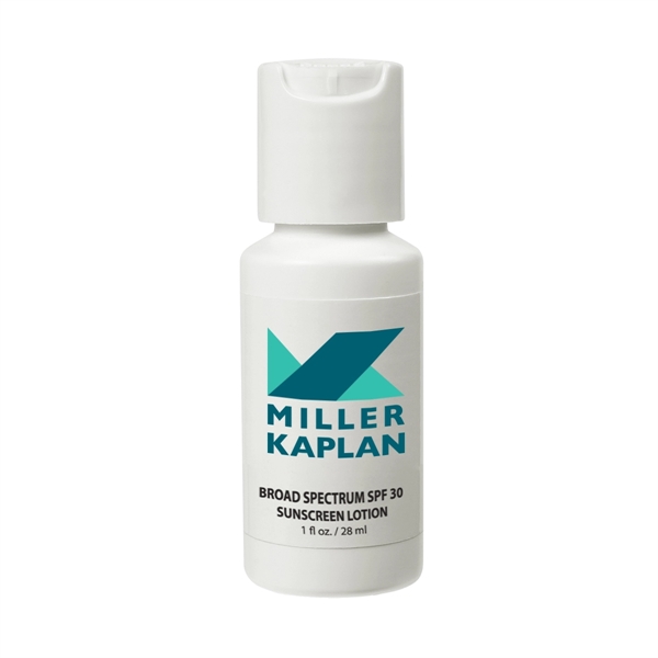 White color option for 1 Oz. Spf 30 Sunscreen Bottle