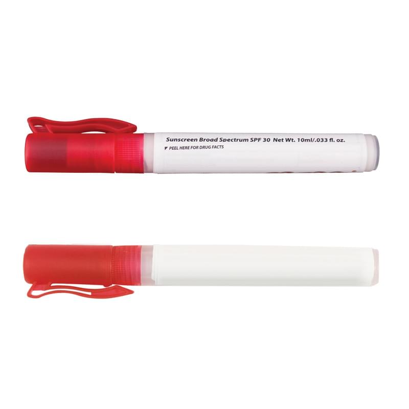 Red color option for Sunscreen Spray   Spf 30   0.33 Oz./10 M L