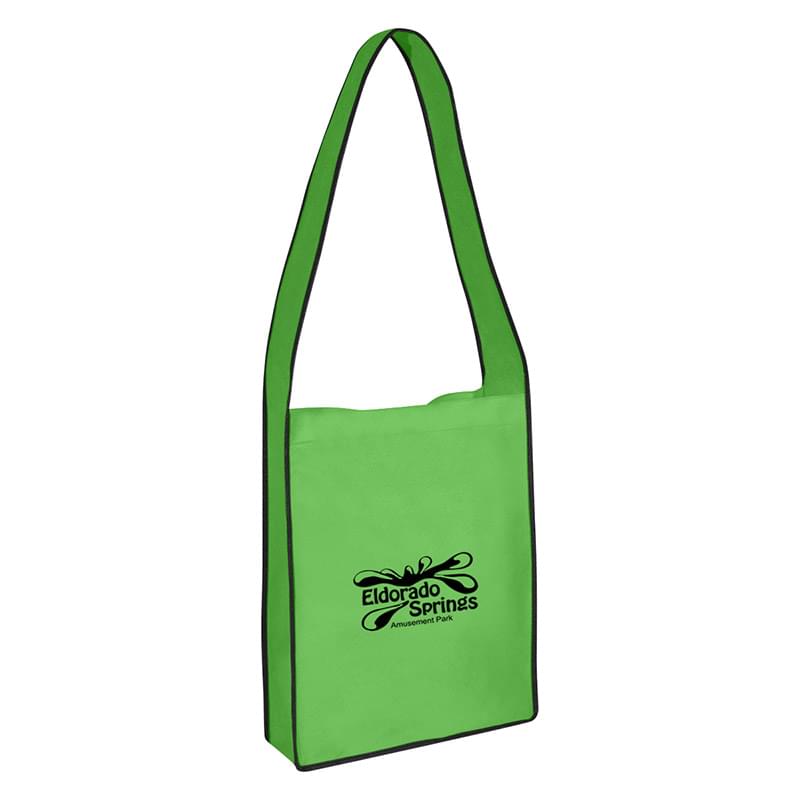 Lime color option for Non Woven Messenger Tote Bag