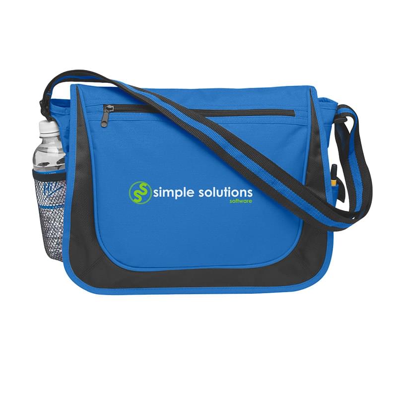 Royal Blue color option for Striped Messenger Satchel