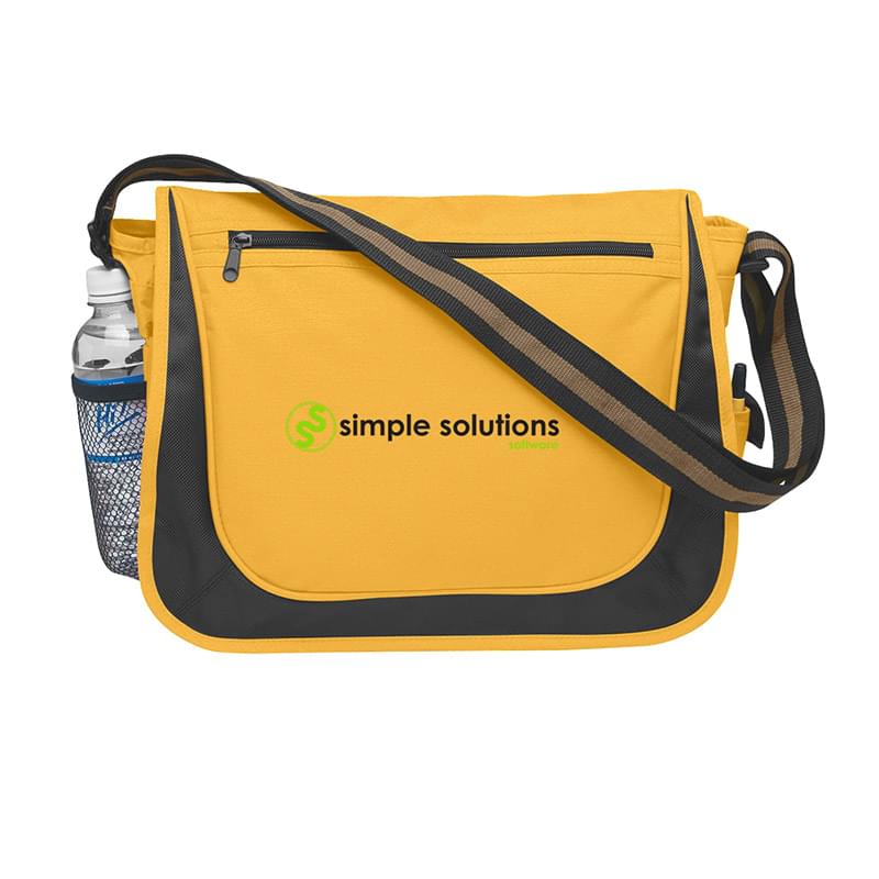 Yellow color option for Striped Messenger Satchel