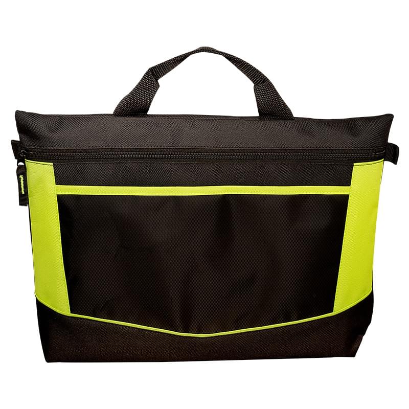 Lime Green color option for Go Fer Lightweight Polyester Briefcase