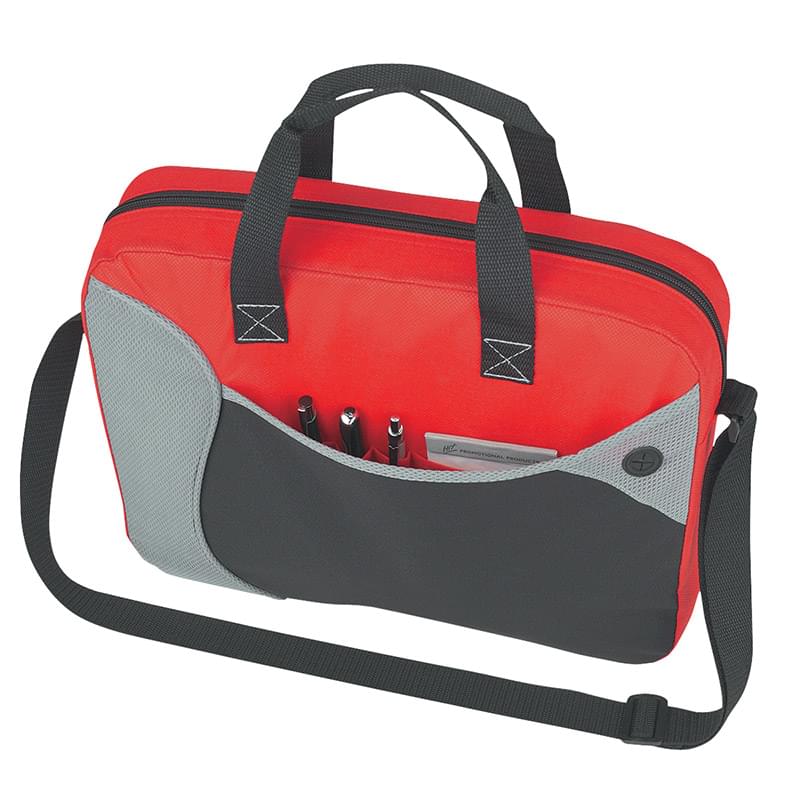 Red color option for Non Woven Messenger With Organizer Bag