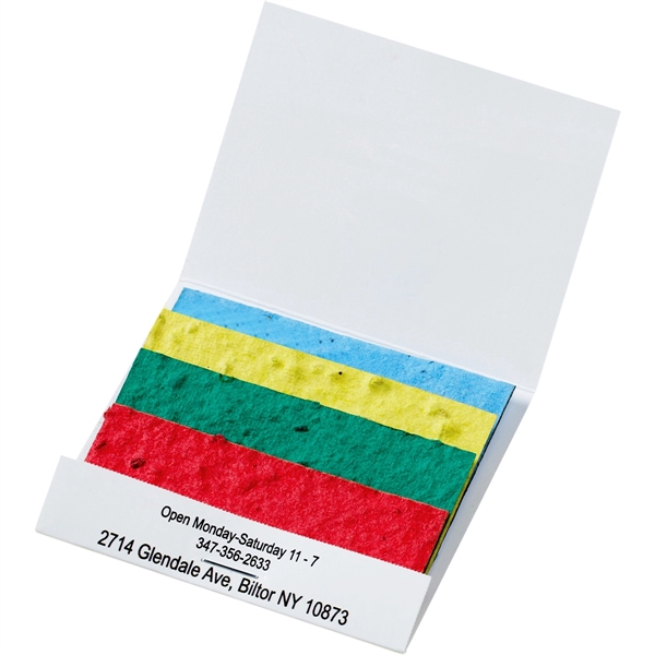 White color option for Seed Paper Matchbook: Color Stack With Wildflower Seeds