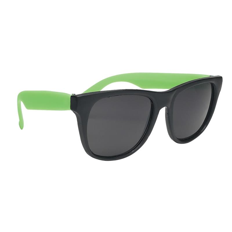 Black/Green color option for Flexible Rubber Sunglasses