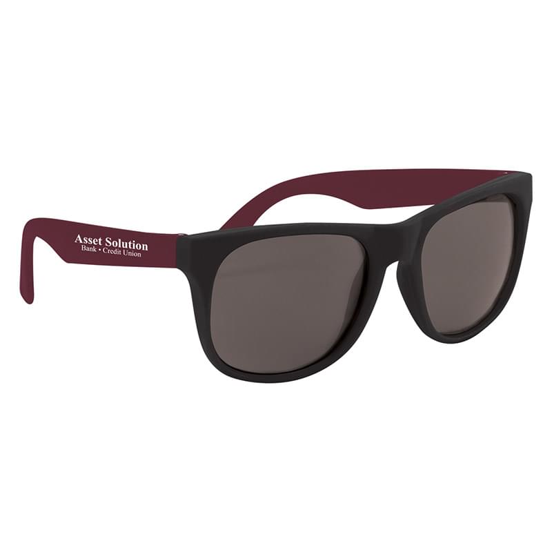 Black/Maroon color option for Flexible Rubber Sunglasses