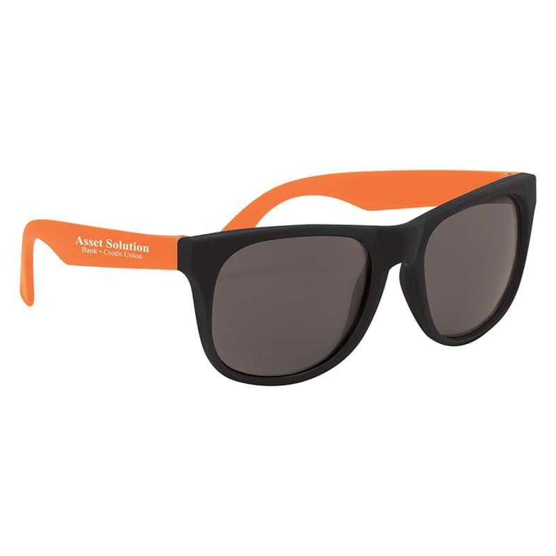 Black/Orange color option for Flexible Rubber Sunglasses