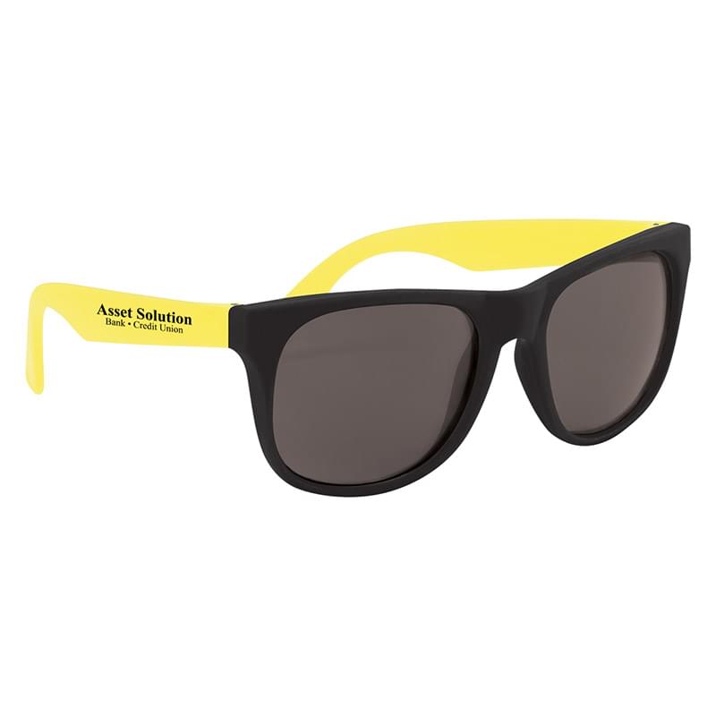 Black/Yellow color option for Flexible Rubber Sunglasses