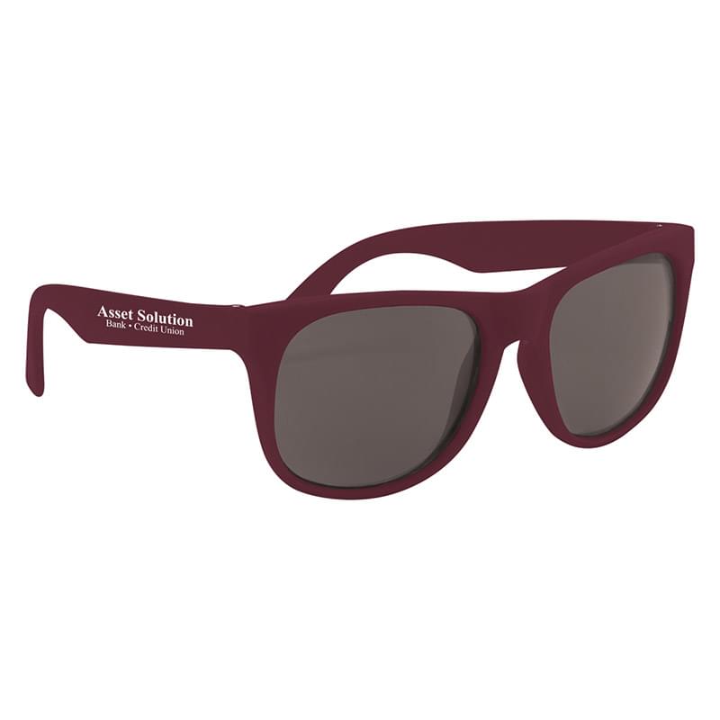 Maroon/Maroon color option for Flexible Rubber Sunglasses