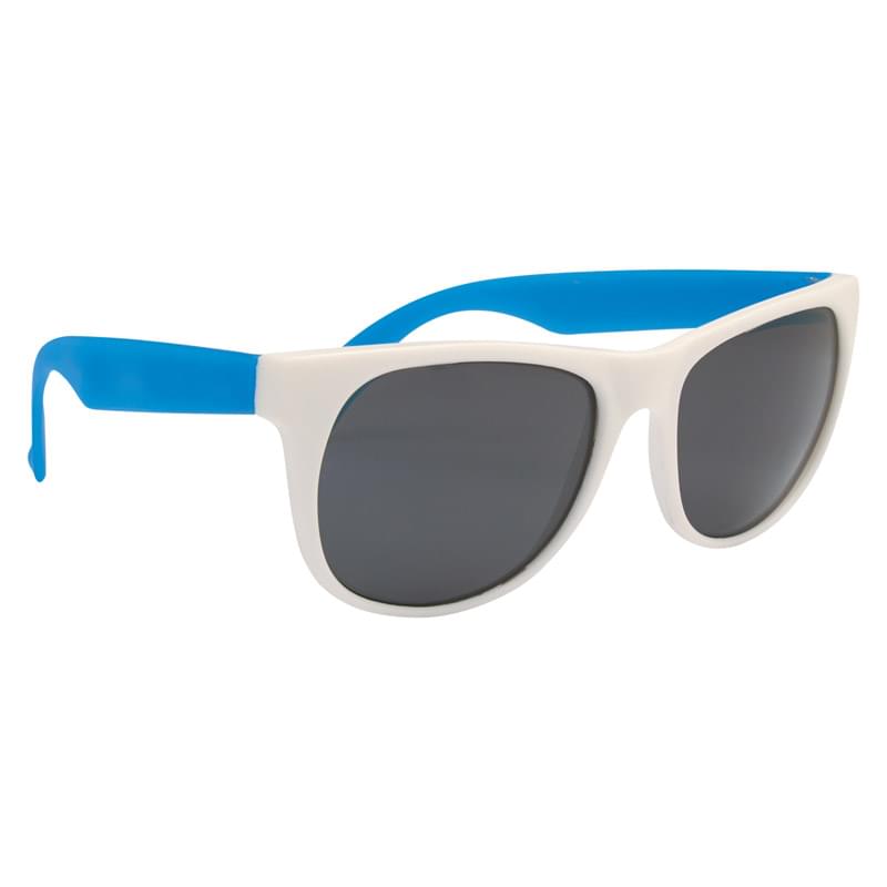 White/Blue color option for Flexible Rubber Sunglasses