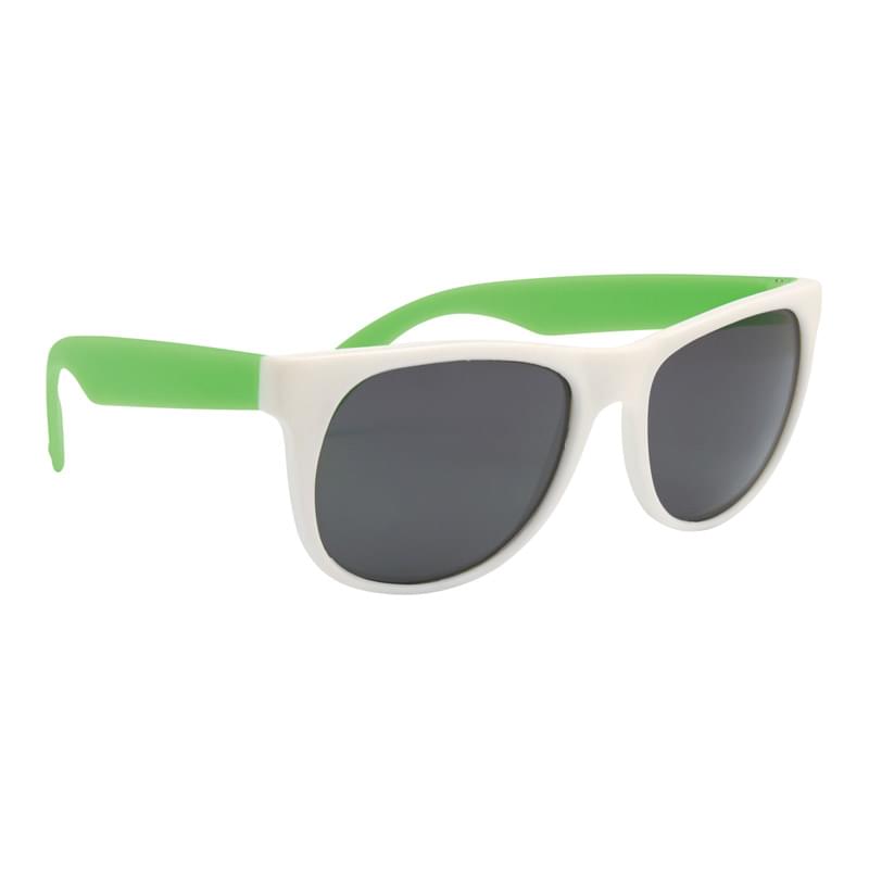 White/Green color option for Flexible Rubber Sunglasses