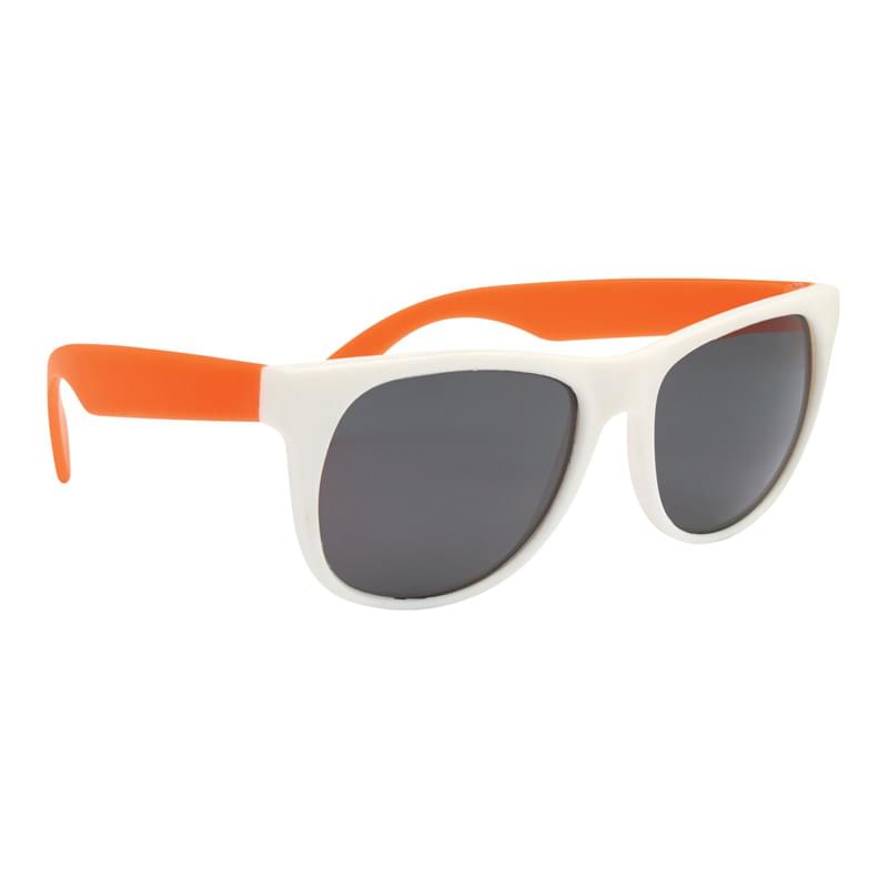 White/Orange color option for Flexible Rubber Sunglasses