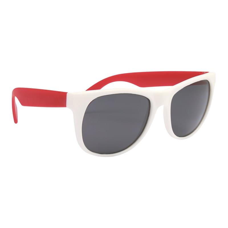 White/Red color option for Flexible Rubber Sunglasses