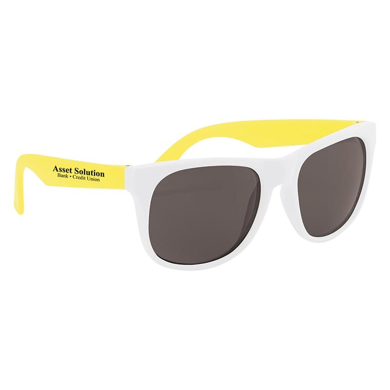White/Yellow color option for Flexible Rubber Sunglasses