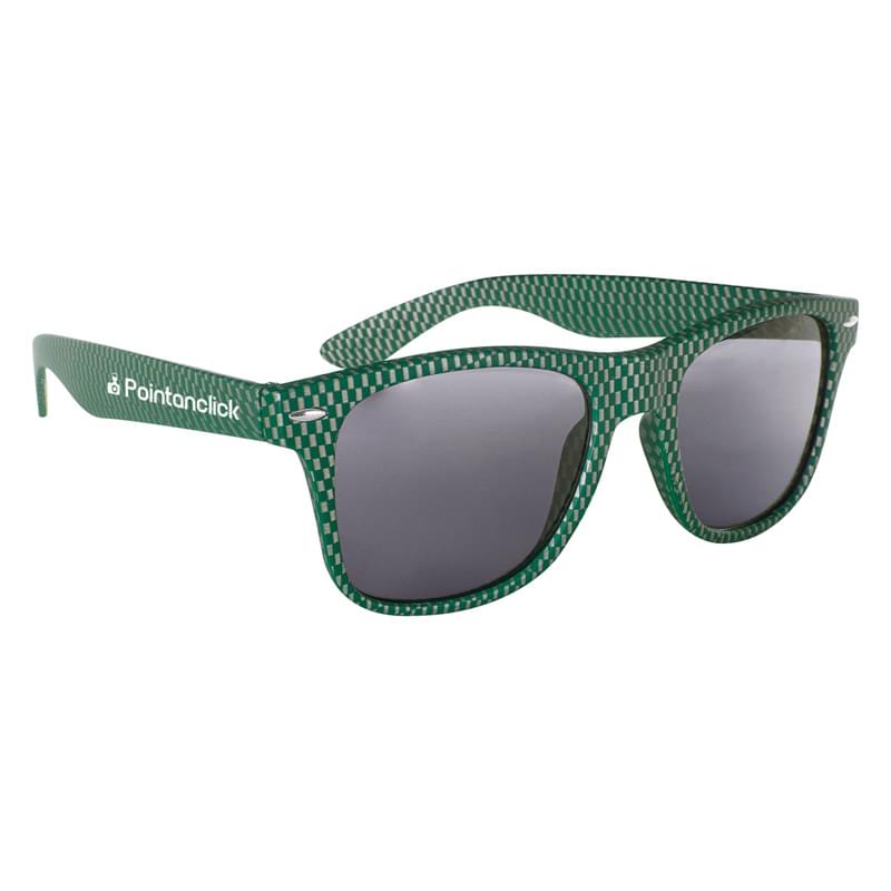 Hunter Green color option for Customizable Uv400 Fiber Malibu Sunglasses