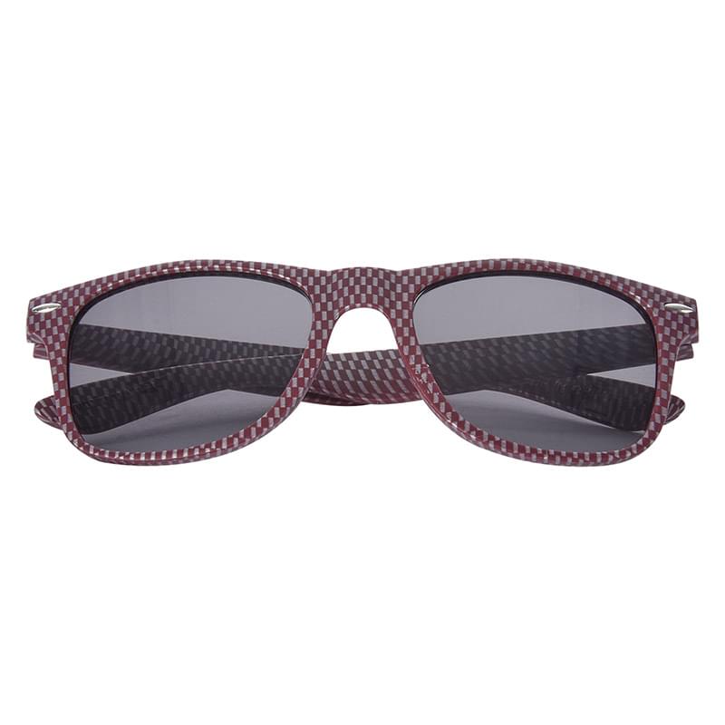 Maroon color option for Customizable Uv400 Fiber Malibu Sunglasses