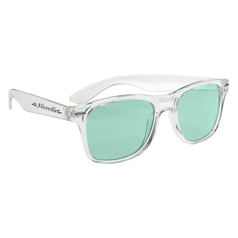 Green color option for Clear Malibu Sunglasses