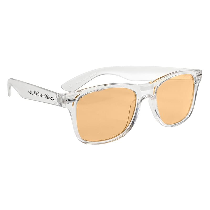 Orange color option for Clear Malibu Sunglasses
