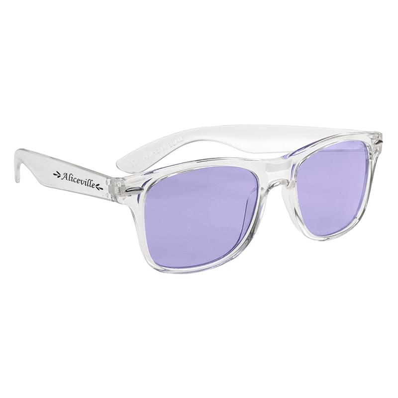 Purple color option for Clear Malibu Sunglasses