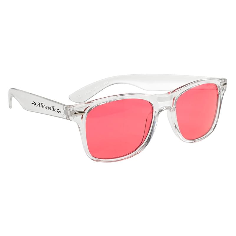 Red color option for Clear Malibu Sunglasses