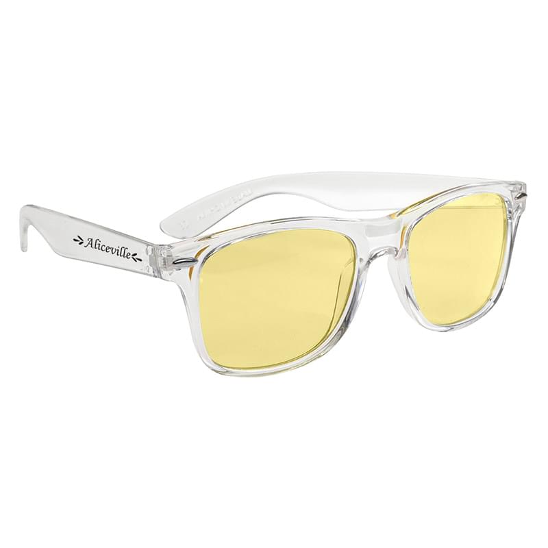Yellow color option for Clear Malibu Sunglasses