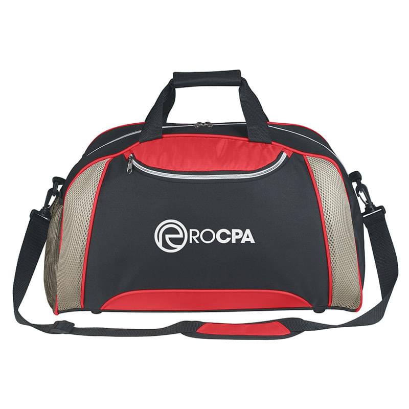 Red color option for Duffel Bag With Hook And Loop Closure