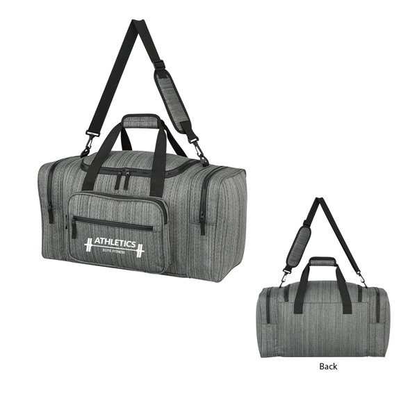 Gray With Black color option for Heathered Duffel Storage Bag