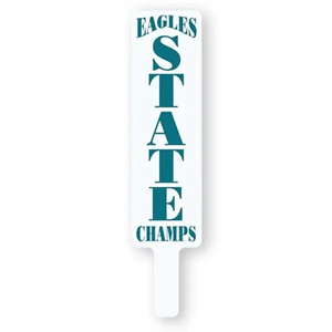 Photo of Corrugated Plastic Paddle Shape Rally Sign