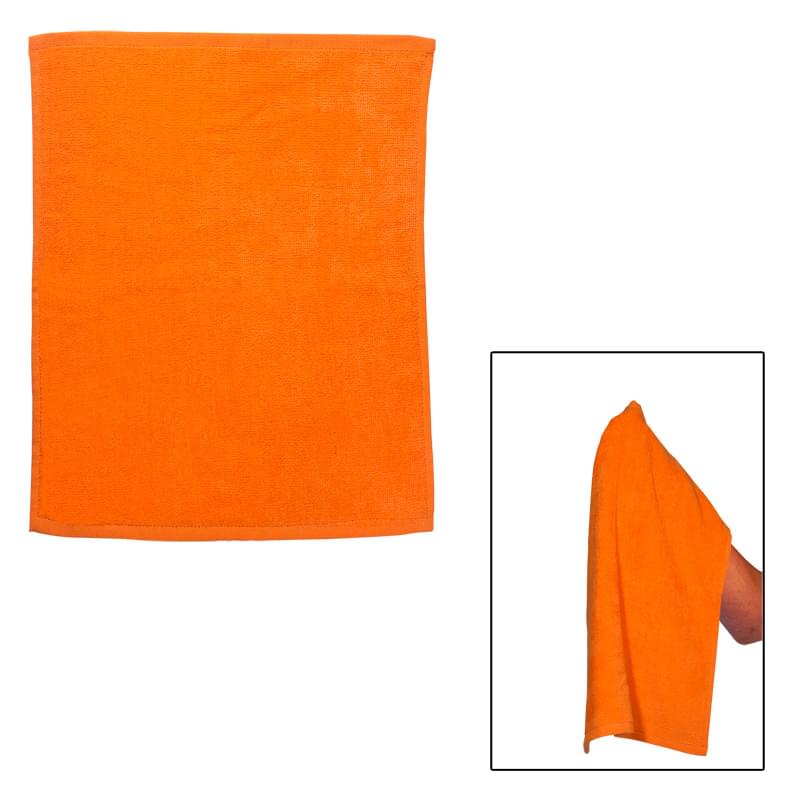 Orange color option for Hemmed Cotton Rally Towel (15" X 18")