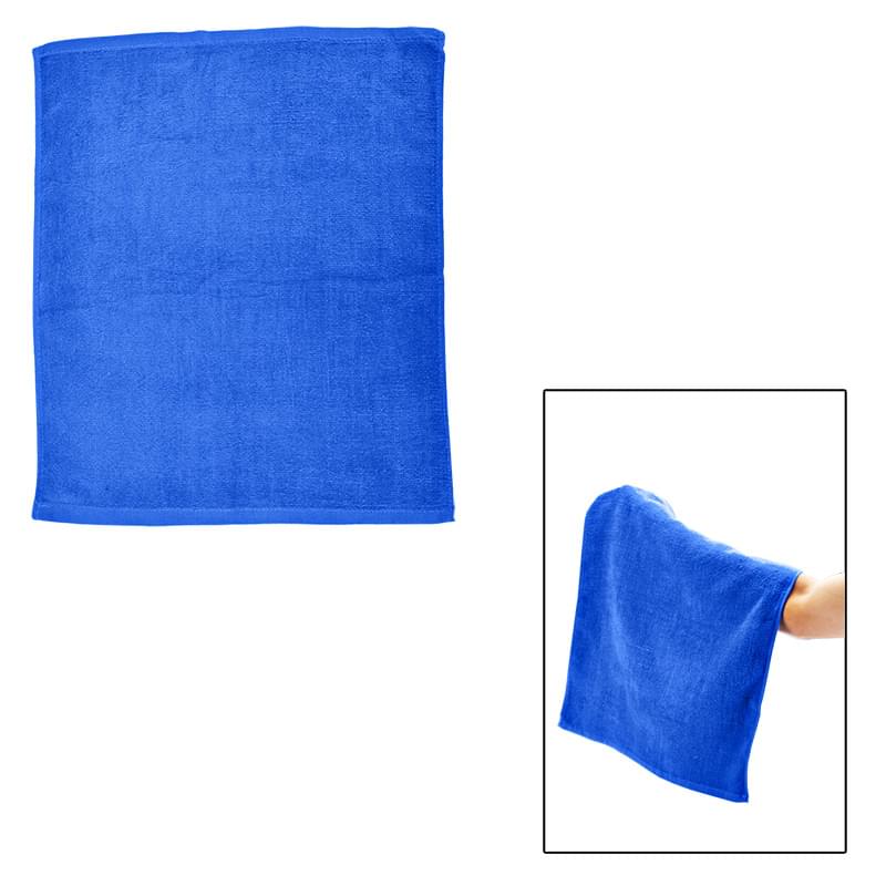 Reflex Blue color option for Hemmed Cotton Rally Towel (15" X 18")