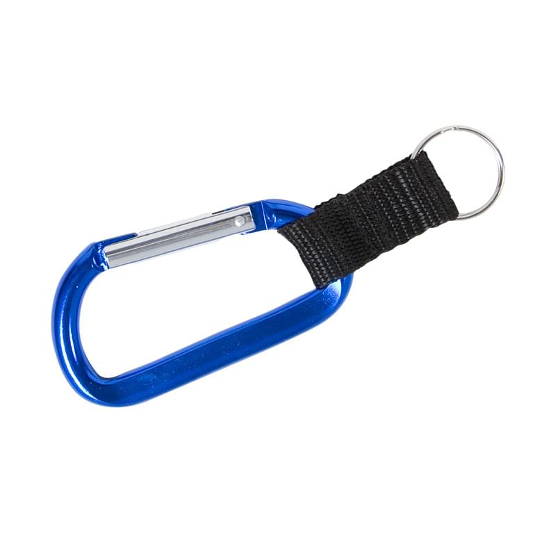Blue color option for Branded Carabiner With Strap And Split Ring
