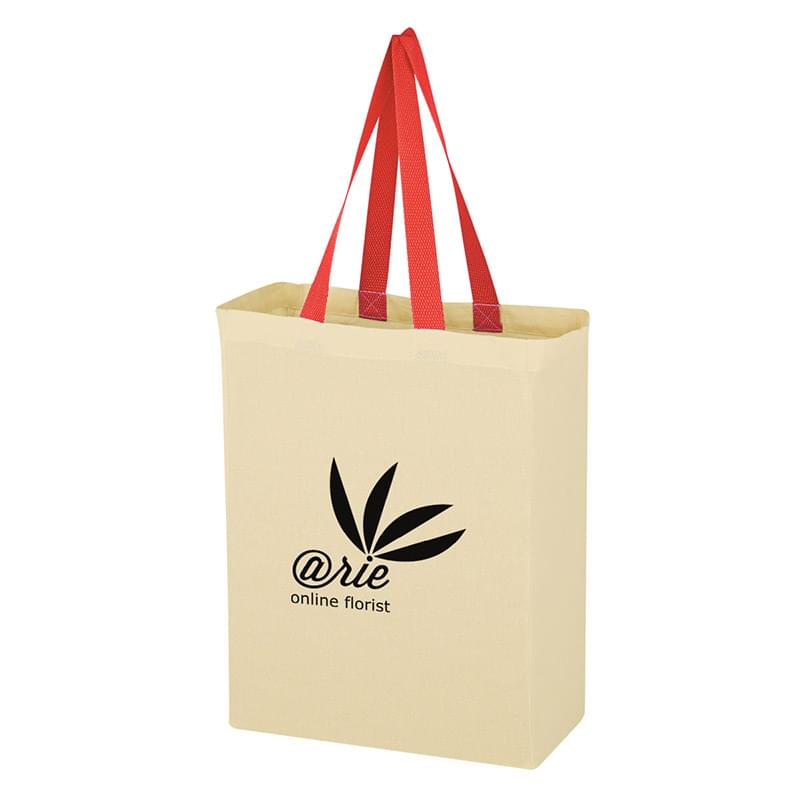 Red color option for 100% Cotton Tote Bag