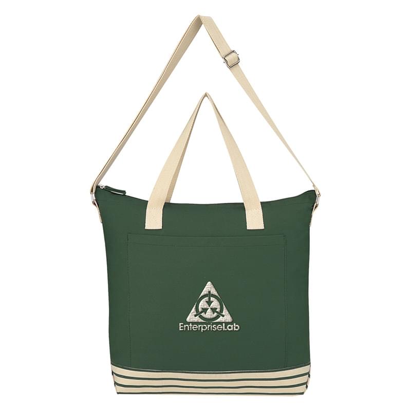 Forest Green color option for Bottom Line Cotton Tote Bag