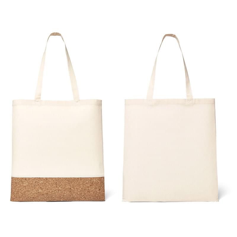 Natural color option for 5 Oz. Cotton/Cork Tote