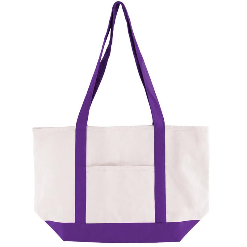 Purple color option for Cotton Canvas Boat Tote
