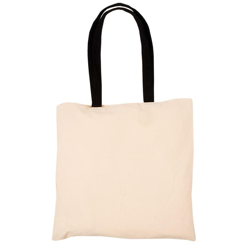 Natural/Black color option for Convenient Reusable Cotton Tote Bag