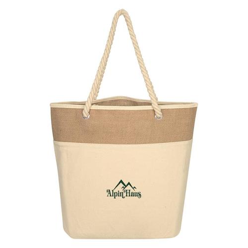 Photo of Burlap Rope Tote Bag