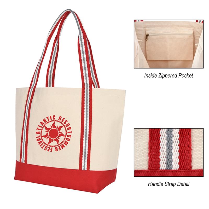 Red color option for Bayshore Boat Tote Bag