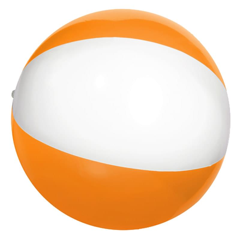 Orange/White color option for 16" Classic Style Vinyl Beach Ball