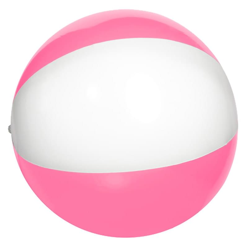 Pink/White color option for 16" Classic Style Vinyl Beach Ball