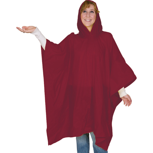 Cardinal color option for 8 Mm Lightweight Budget Boosters Adult Rain Poncho