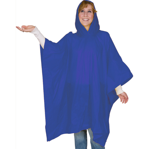 Royal color option for 8 Mm Lightweight Budget Boosters Adult Rain Poncho