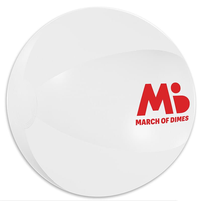 Solid White color option for 16" Beach Ball