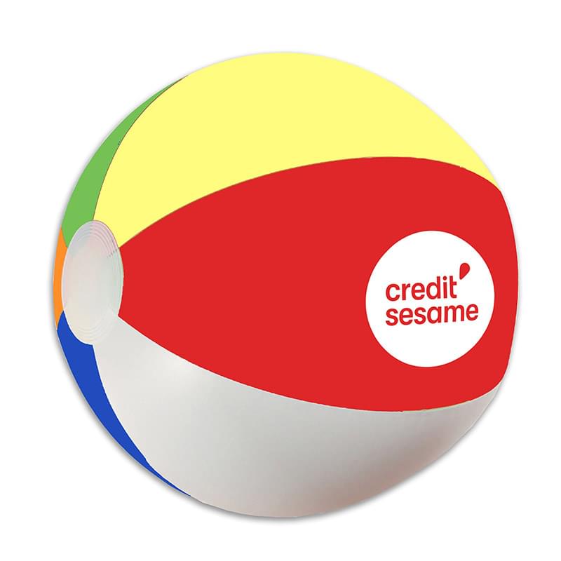 Multi Six Color color option for 12" Beach Ball