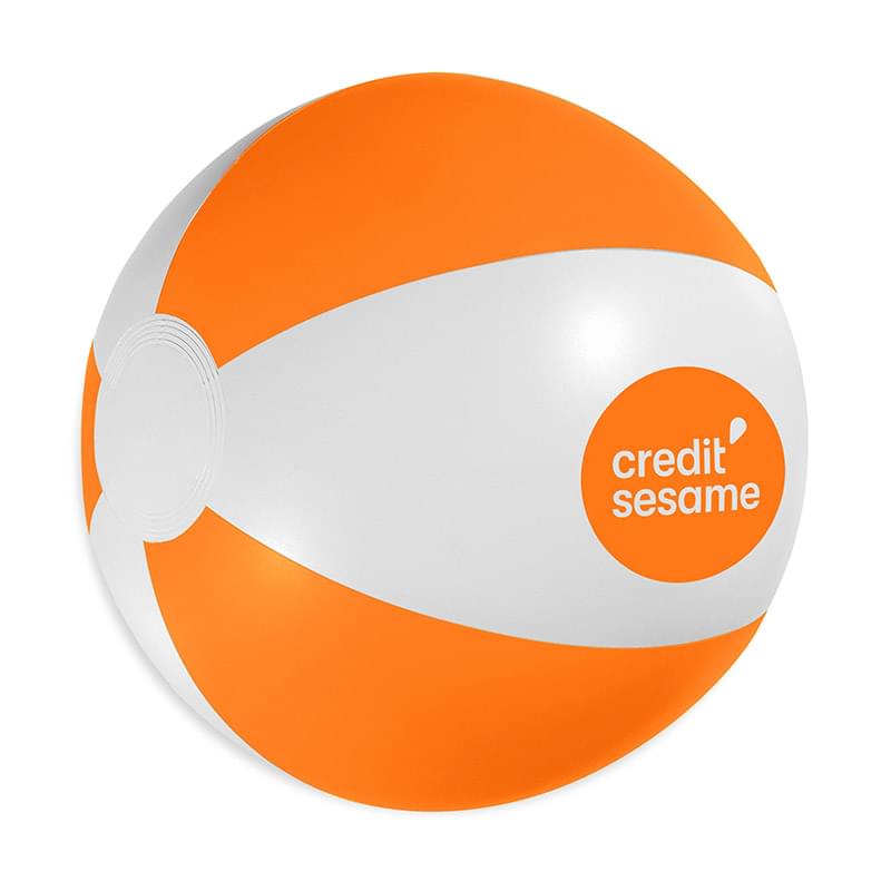 White/Orange color option for 12" Beach Ball