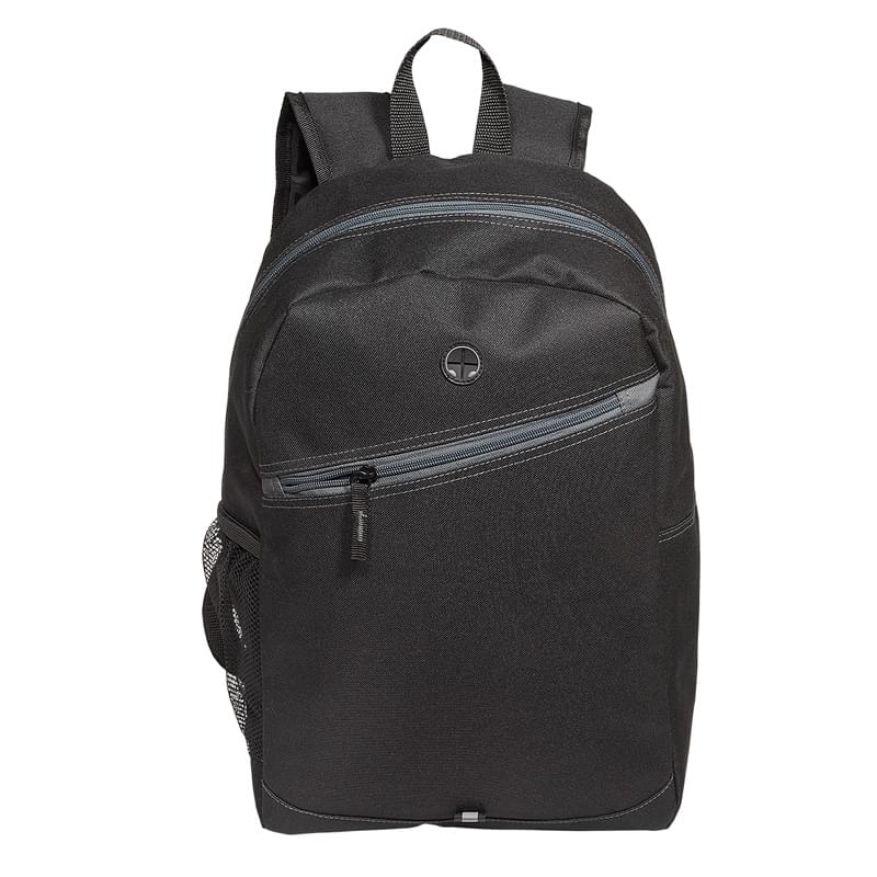Gray color option for Polyester Zip Fastening Tech Backpack